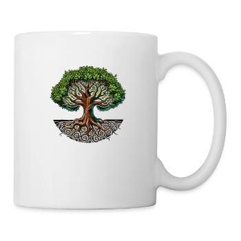 Arbre de vie - Mug blanc - blanc - Droite