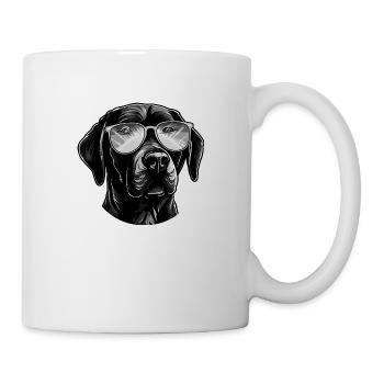 Labrador Hund Hipster Cool Party - Tasse - Weiß - Rechts