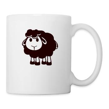 Black Sheep Small Cute Cute Lamb Cool Comic - Mug - white - Right