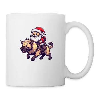 Hyène Père Noël dessin animé - Mug blanc - blanc - Droite
