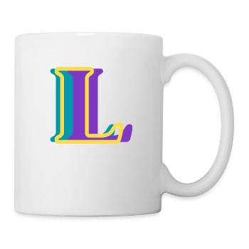 Multicolored letter l - Mug - white - Right