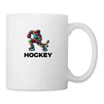 joueurs de hockey - Mug blanc - blanc - Droite