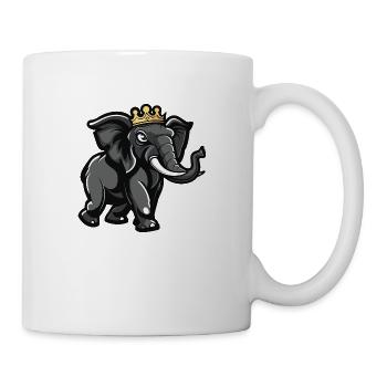 Couronne de dessin animé d’éléphant - Mug blanc - blanc - Droite