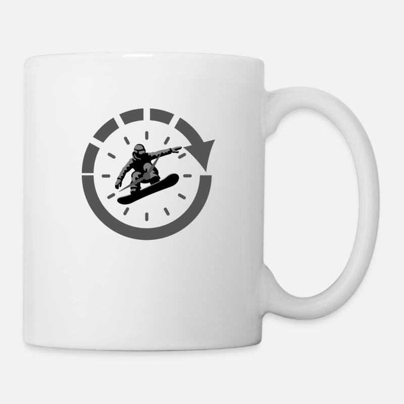 24/7 snowboarding - Tasse - Weiß