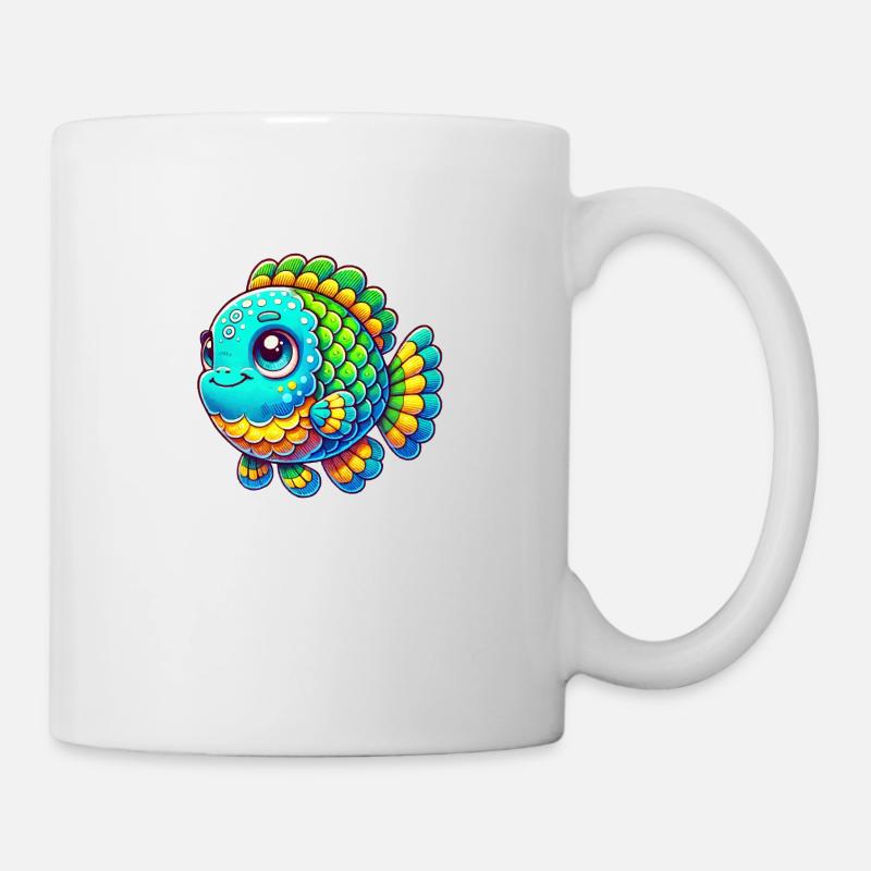 Fisch Comic - Tasse - Weiß