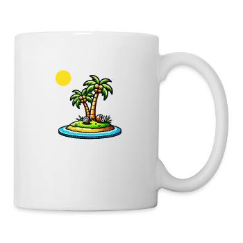 Palmen Insel - Tasse - Weiß - Rechts