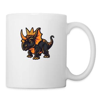 Dinosaur triceratops cartoon crown - Mug - white - Right