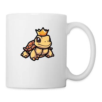 Tortue Cartoon Couronne - Mug blanc - blanc - Droite