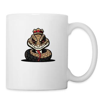 Serpent Cobra Bande Dessinée Couronne - Mug blanc - blanc - Droite