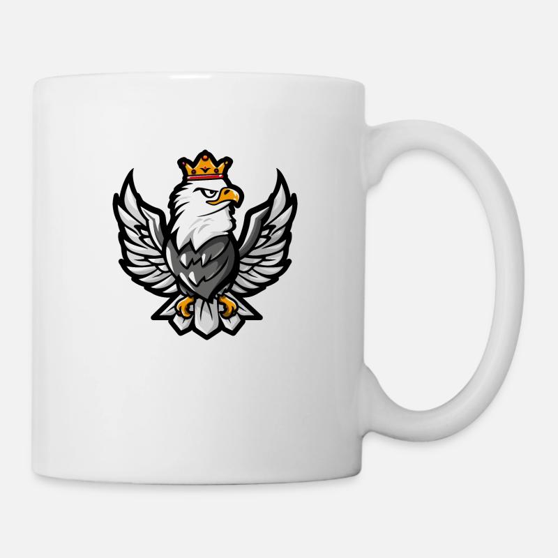 Eagle Cartoon Crown - Mug - white