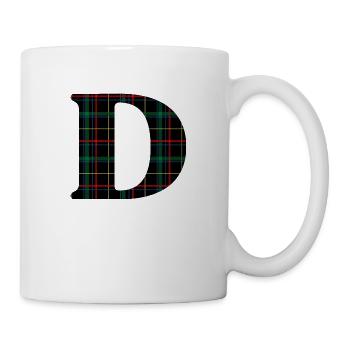 Scottish tartan monogram - Mug - white - Right
