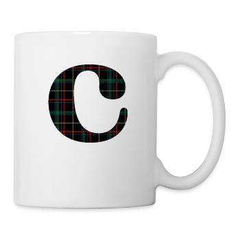 Monogram c scottish tartan - Mug - white - Right