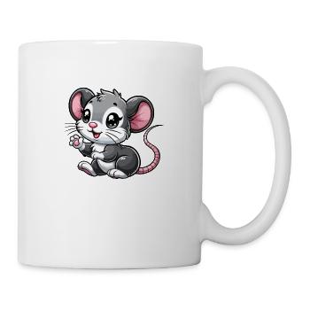 Mauskind winkt - Tasse - Weiß - Rechts