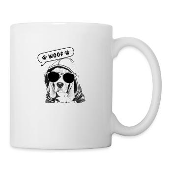 Un beagle cool avec des lunettes de soleil - Mug blanc - blanc - Droite