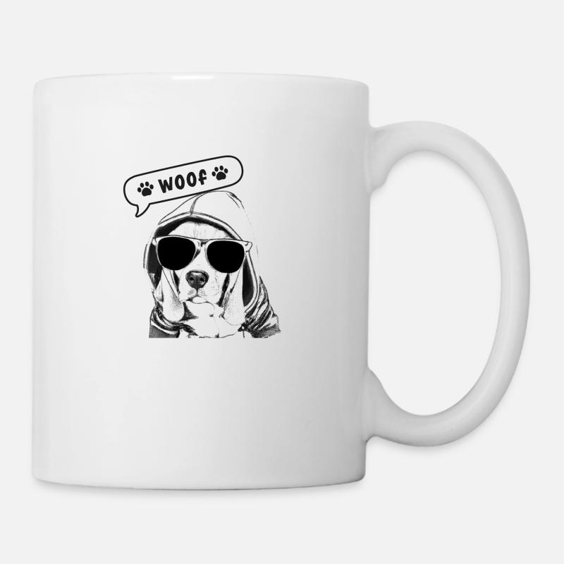 Ein cooler Beagle mit Sonnenbrillen - Tasse - Weiß