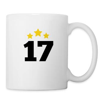 17 Jahre alter Stern - Geschenk zum 17. Jubiläum - Tasse - Weiß - Rechts