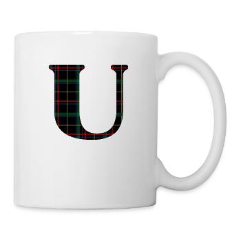 Scottish tartan monogram - Mug - white - Right