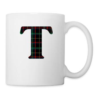 Monogrammed Scottish tartan t - Mug - white - Right