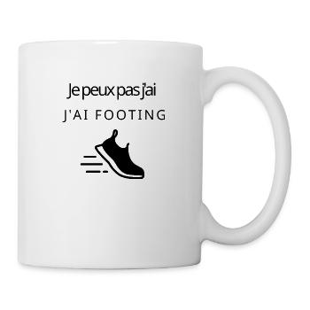 Ich kann nicht joggen, ich kann nicht joggen - Tasse - Weiß - Rechts