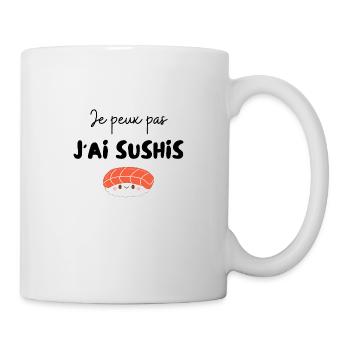 Ich kann kein Sushi essen - Tasse - Weiß - Rechts