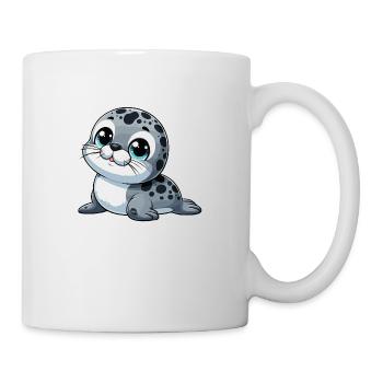 Baby-Robbe - Tasse - Weiß - Rechts