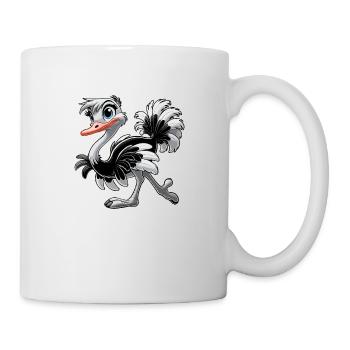 Autruche - Mug blanc - blanc - Droite