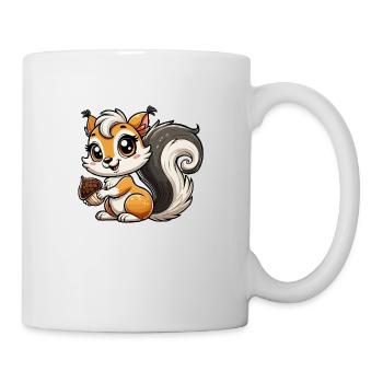 Fille écureuil - Mug blanc - blanc - Droite
