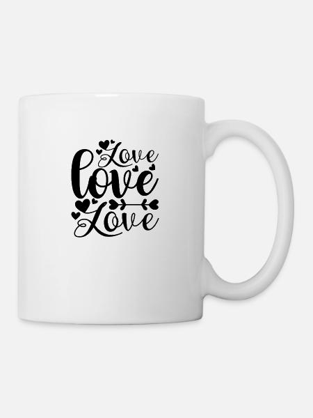 Liebe Liebe Liebe Liebe - Tasse - Weiß