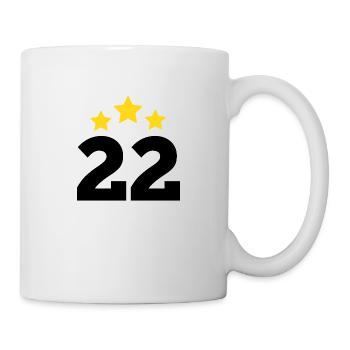22 Year Star - 22nd Anniversary Gift - Mug - white - Right