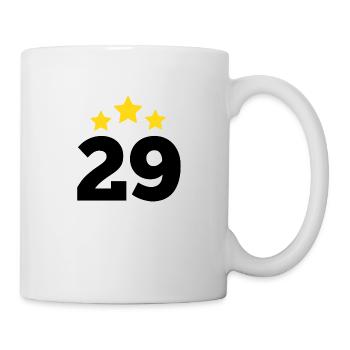 29 Jahre Stern - Geschenk zum 29. Jubiläum - Tasse - Weiß - Rechts
