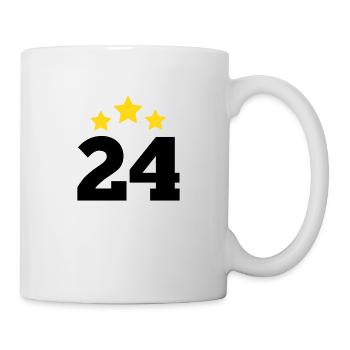 24 ans étoile - cadeau 24e anniversaire - Mug blanc - blanc - Droite