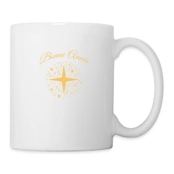 Happy Golden New Year: Stars and confetti the holidays - Mug - white - Right