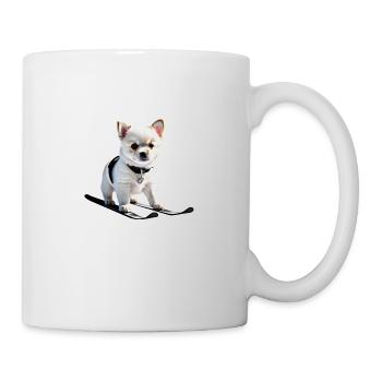 Chien de ski - Mug blanc - blanc - Droite