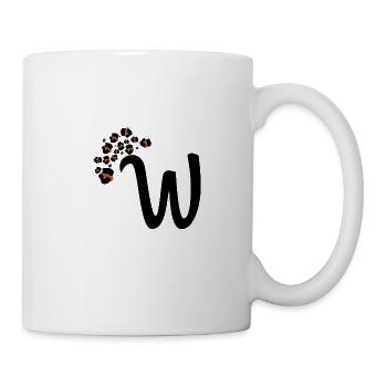 Lettre w motifs léopard - Mug blanc - blanc - Droite