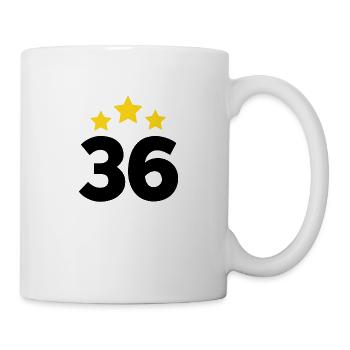 36 Jahre Stern - Geschenk zum 36. Jubiläum - Tasse - Weiß - Rechts