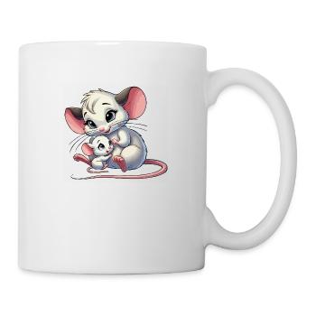 Mouse mother with child - Mug - white - Right