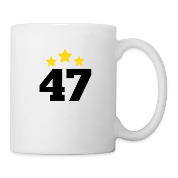47 Jahre Stern - Geschenk zum 47. Jubiläum - Tasse - Weiß - Rechts