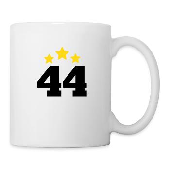 44 Jahre Stern - Geschenk zum 44. Jubiläum - Tasse - Weiß - Rechts
