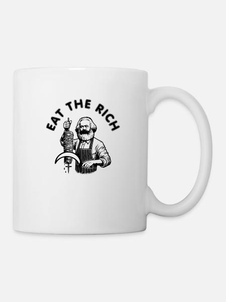 Eat the rich - Tasse - Weiß