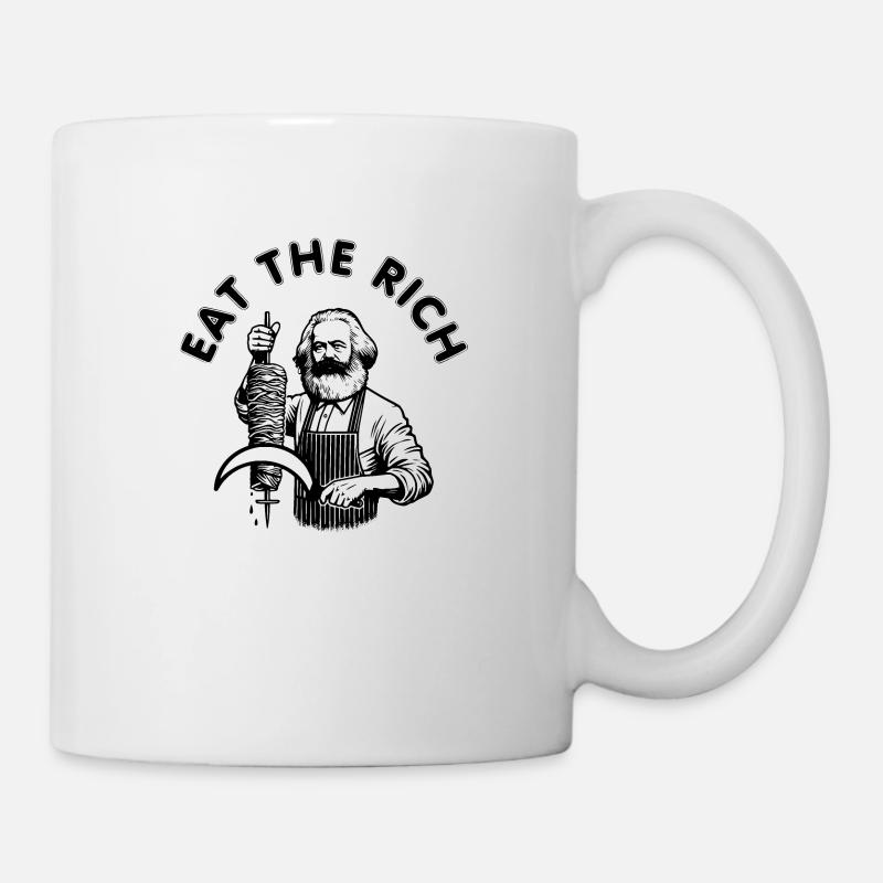 Eat the rich - Tasse - Weiß