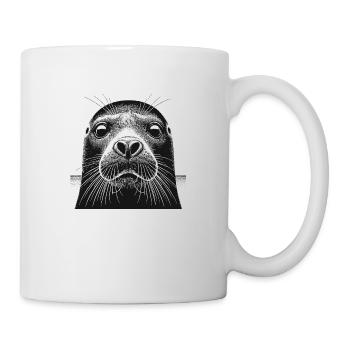 Seehund - Tasse - Weiß - Rechts