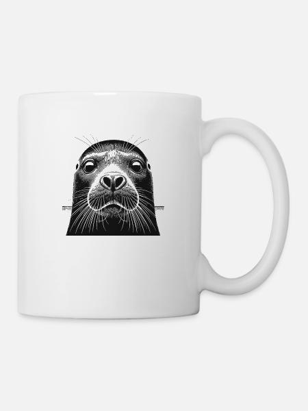 Seehund - Tasse - Weiß