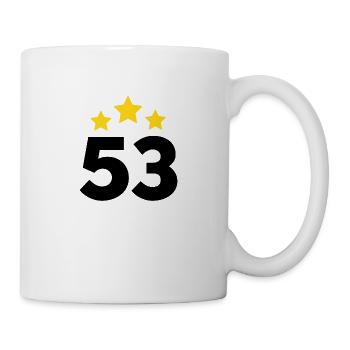 53 Jahre Stern - Geschenk zum 53. Jubiläum - Tasse - Weiß - Rechts