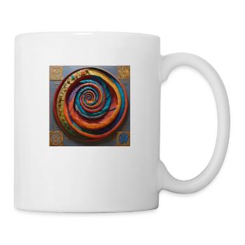 Spirale colorée - Mug blanc - blanc - Droite