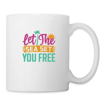 Lass dich vom Meer befreien - Tasse - Weiß - Rechts
