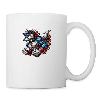 wolf animal - Mug - white - Right