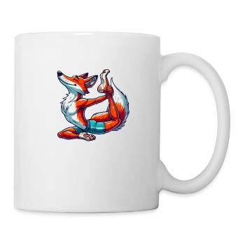 fuchs yoga - Tasse - Weiß - Rechts