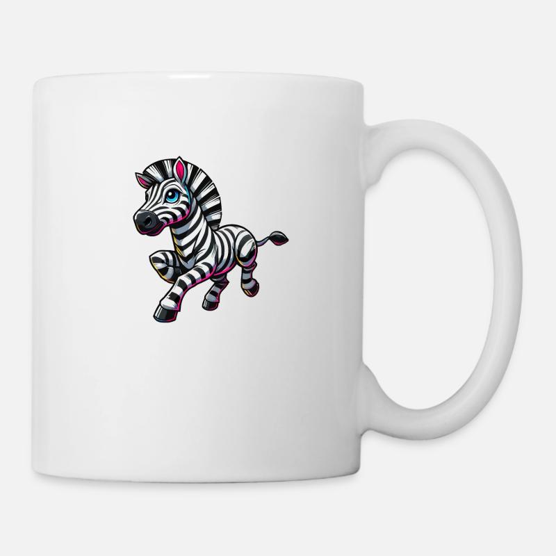 zebra comic - Tasse - Weiß