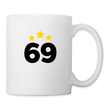 69 Years Star - 69th Anniversary Gift - Mug - white - Right