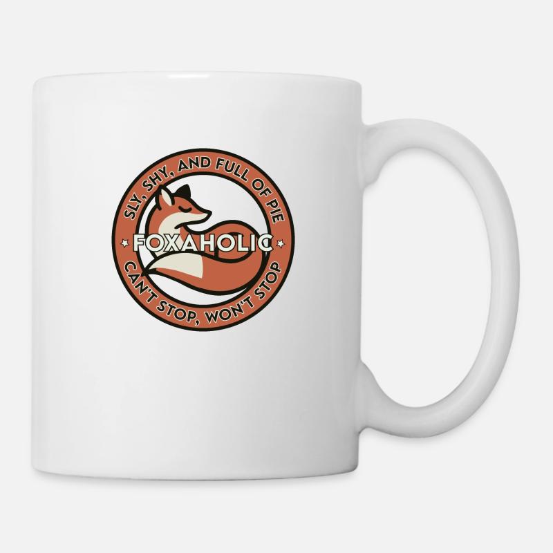 Foxaholic - Tasse - Weiß